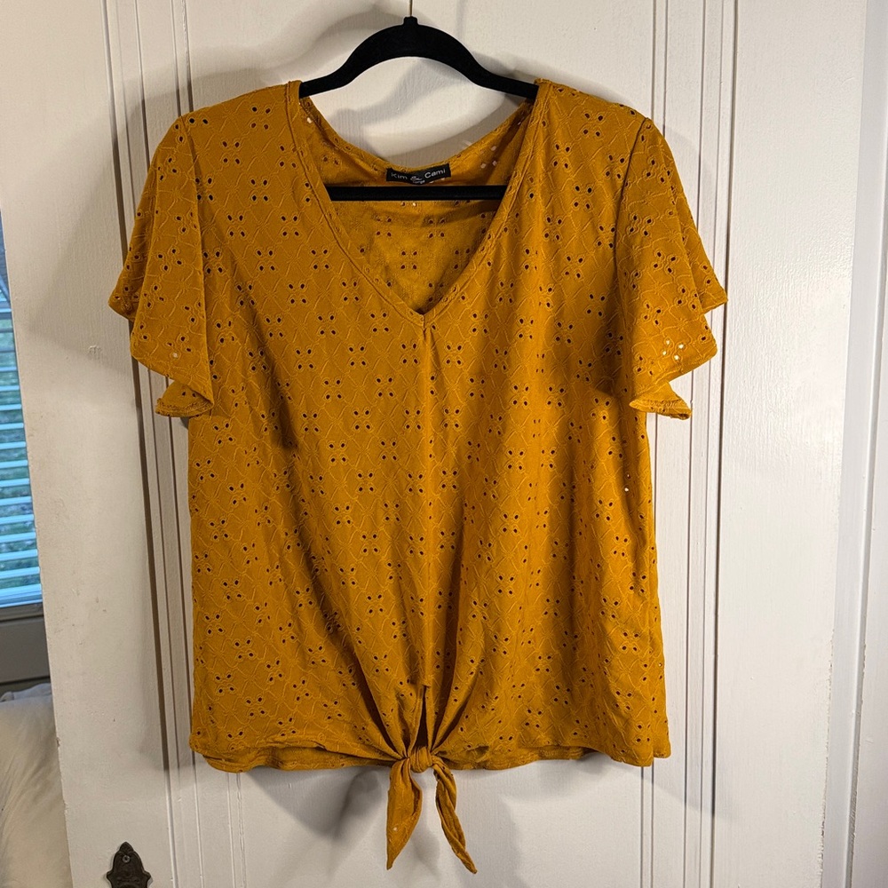 Flowy Mustard Yellow Blouse